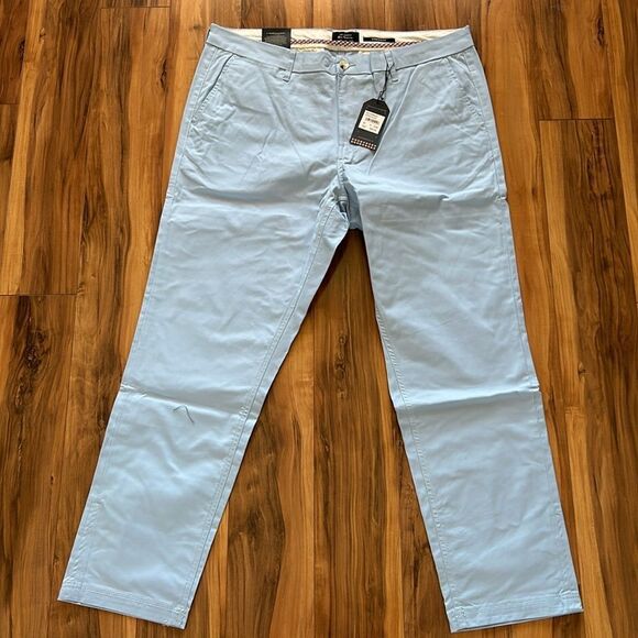 NEW Ben Sherman Mens Light Blue Straight Fit Pants - Picture 7 of 9